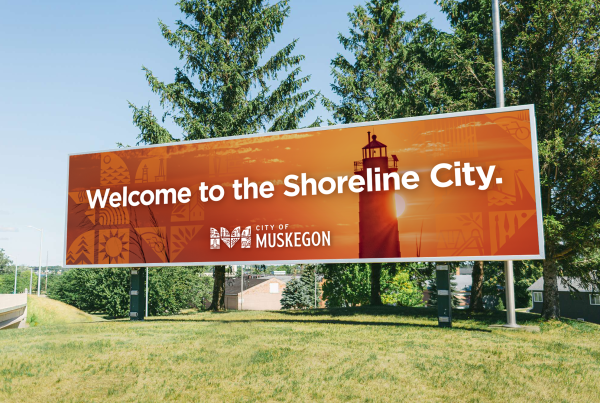 City of Muskegon Branding billboard Kindred Marketing Muskegon